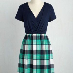 Modcloth Gilli Twofer Knit Surplice Dress